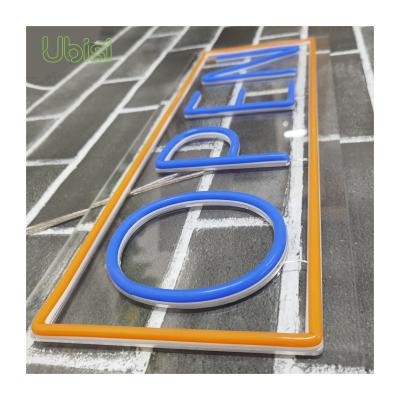 China Shops Extra Large Jumbo Neon Open Sign Custom Neon Cable RGB LED Neon Open Sign Ultra-bright for sale