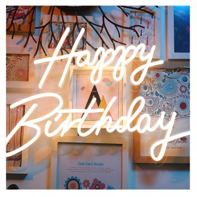 China Custom High Quality Hot Selling Neon Sign Retail Shop Neon Sign Happy Birthday Neon Sign For Party Birthday for sale