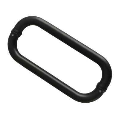 China Factory direct wholesale modern bathroom office door handle black glass handle for sale