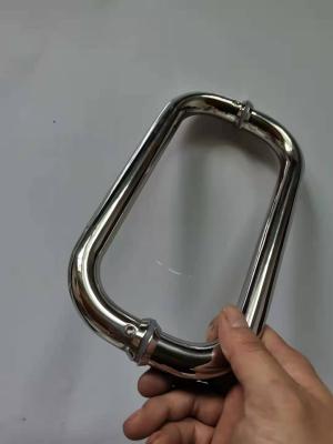 China Medium Duck Tongue Foot Sand Handle Stainless Steel Office Building O Shape Glass Door Handle Pull Handle for sale