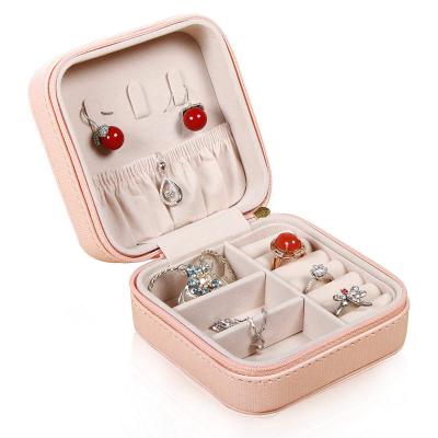 China Handmade Custom Small Leather Case For Jewelry Ring Necklace Gift Jewelry Storage Box Velvet Cardboard Luxury Jewelry Boxes With Logo for sale