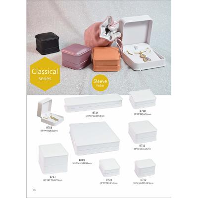 China Eco-Friendly Personalized Bulk Luxury Custom Jewelry Gift Box Velvet Ring Pendant Necklace Bracelet Gift Set Jewelry Packaging Box for sale