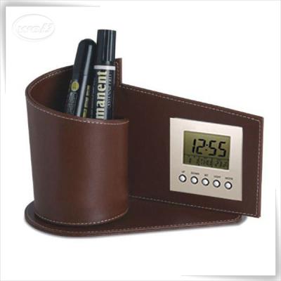 China Desk Organizer PU Fingerboard Pen Holder Material Recycled Leather Manufacturer for sale