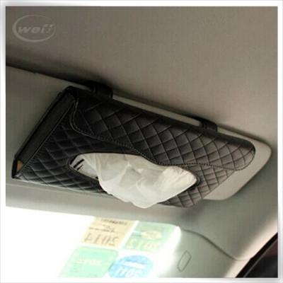 China Best Selling Multifunctional Luxury Eco-friendly Tissue Box For Car Sun Visor for sale