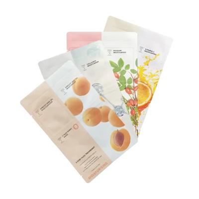 China Disposable Mask Packaging Heat Seal Bag Printing Pure Aluminum Foil Mask Bag Three Side Cover Film Cosmetic Bag for sale