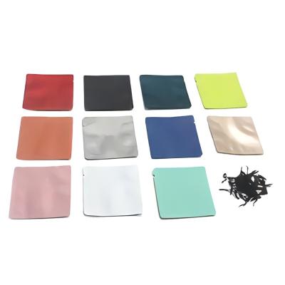 China Heat Seal Aluminum Foil Bag Aluminum Foil Bag Smell Proof Colorful Open Top Pouch Packaging Bags Coffee Tea Cosmetic Sample for sale