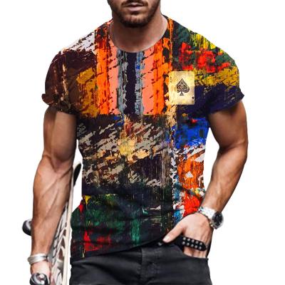 China Fashion High Quality Men's Anti-wrinkle Summer T-shirt Short Sleeve Round Neck Men's T-shirt for sale