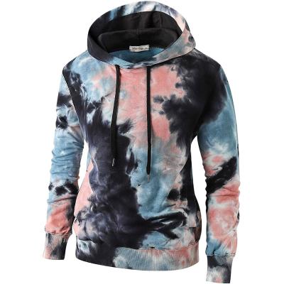 China Anti-Wrinkle Men's Digital Print Tie-Dye Hooded Sweatshirt for sale