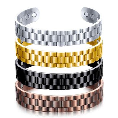 China CLASSIC 2023 New QZK Fashion Trend Opening Adjustable Magnetic Bracelet Grid Magnet Bracelet Bracelet for sale