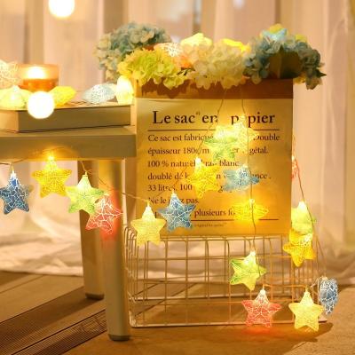 China Battery Operated Star Shaped Slotted String Light for Christmas Party Home Decoration for sale