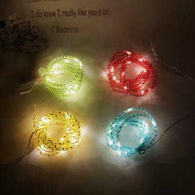 China Indoor Battery Operated String 20LEDs Copper Wire Led Mesh Tube String Light For Wedding Party Decoration for sale