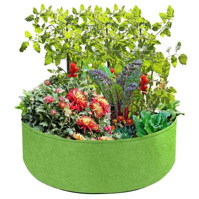 China Breathable 50 Gallon Round Planting Container Grow Bags Breathable Felt Fabric Planter Pot For Plants Vegetable Grow Bags for sale