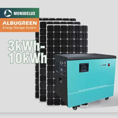 China 5kw 5kwh 5kw Lifepo4 Home Solar Generator Battery All In One System Mppt Solar Powered Home Use Off Grid Solar Power System for sale