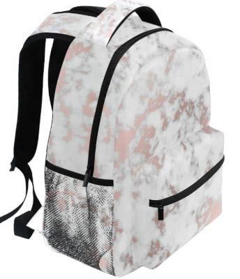 China Other School Marble Backpack College Student Book Bag Travel Medium Day Pack For Teens Boys Girls Women Men for sale