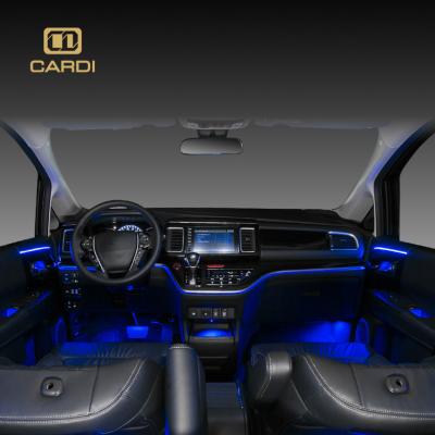 China K3-black Car Music Sensor 2 Function 64 Colors RGB Decorative Light Fiber Optic Ambient Lighting Led Ambient Light Car for sale