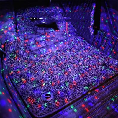 China Decorative Car LED Ambient Light Car Foot Lights USB Star Laser Projector Interior Lighting for sale