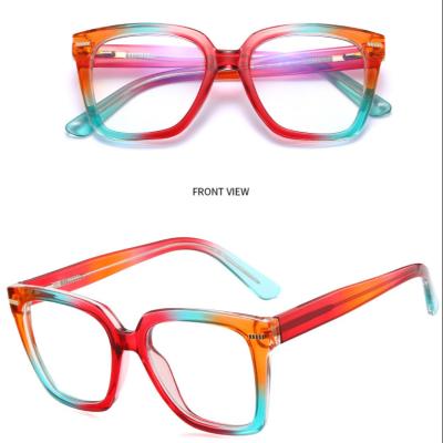 China Hot Selling Big Flat Cute Blue Glass Frame Anti Blue Light Glasses Block Unisex for sale