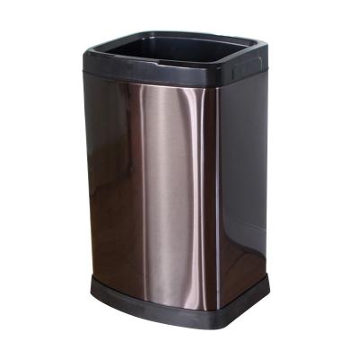 China Viable Waterproof Electronic Automatic Trash Can Sensor Stainless Steel Infrared Rubbish Bin Around Indoor Garbage Bins for sale