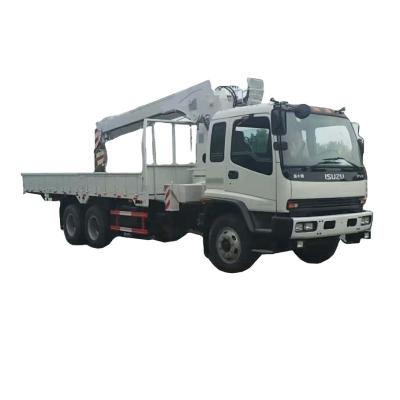 China Outdoor construction goods lifting cheap 15 ton boom crane truck with NEW SQ12SK4Q military quality 6*4 upright truck with crane for sale for sale