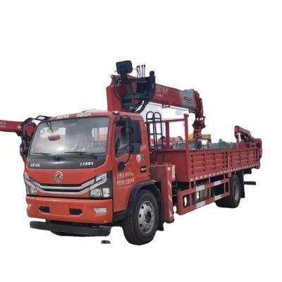 China TRUCK CRANE DONGFENG 6.3Ton 8Ton 10 Ton Telescopic Crane Cargo Portable Rigid Box Boom Truck for sale