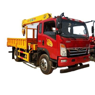 China TRUCK CRANE SINOTRUCKHOMAN 5 Ton Telescopic Straight Boom Crane Truck Mounted Crane Factory Supply For Sale for sale