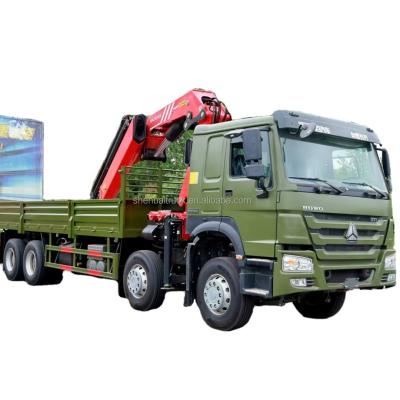 China CRANE China SinoTruck HOWO 8x4 12 Wheels Truck Crane 16 20 TRUCK 25 Ton Knuckle Boom Lorry Mounted Crane For Sale for sale