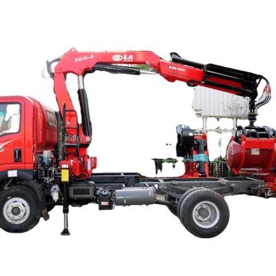 China TRUCK CRANE 4x2 4x4 SINOTRUK 5tons boom crane with brick clamp attachment hydraulic telescopic truck crane for sale