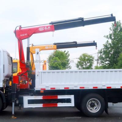 China TRUCK CRANE China 1.5 Ton 3 Section Mini Folding Arm Boom Lift Small Hydraulic Telescopic Articulation Cranes On Sale for sale