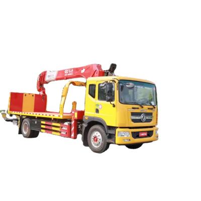 China TRUCK CRANE dongfeng 3ton rotator wrecker flatbed hydraulic wrecker 4ton winch with GOOD price for sale