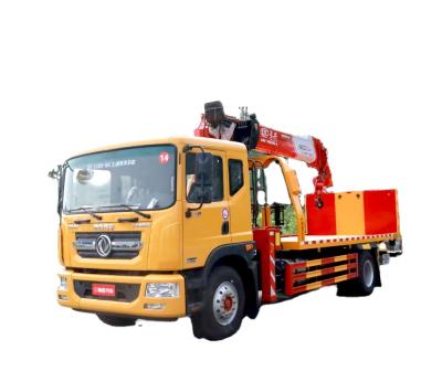 China Rescue DONGFENG D9 5 Ton Rollback Truck Rescue Tow Road Aid Vehicle Telescopic Boom Flatbed Tow Truck With Crane for sale