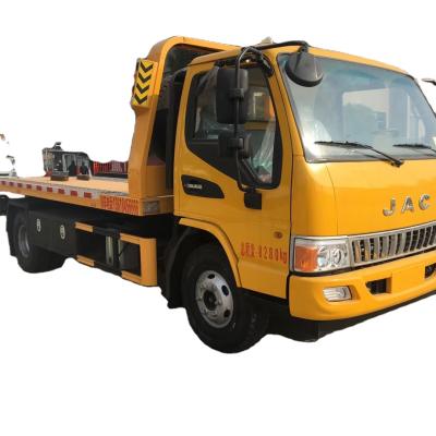 China CRANE Factory JAC Supply of TRUCK 5 Ton Flatbed Wrecker Tow Truck For Sale To Peru for sale