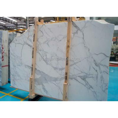 China Modern Wholesaler JYS Calacatta Natural Marble High Quality Table Top Big Slab for sale