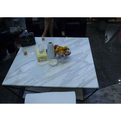 China Modern Italian Calacatta Square Marble Slab Table Top for Indoor Use for sale