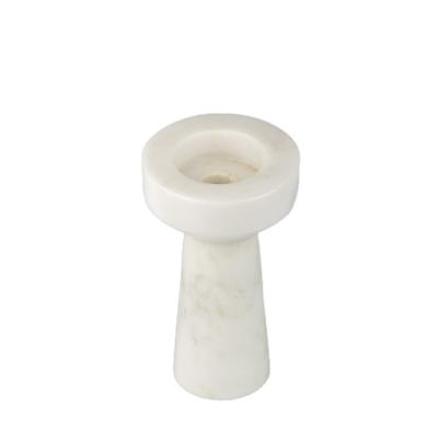 China Modern Wholesale Home Decoration Natural Stone Marble Candle Holders for sale