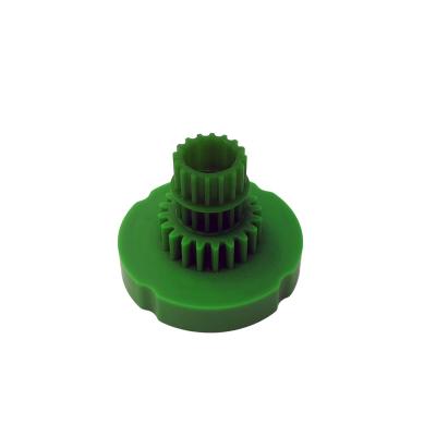 China Custom CNC Car OEM Manufacturers Precision CNC Lathe Green Alloy Gear Processing Parts for sale