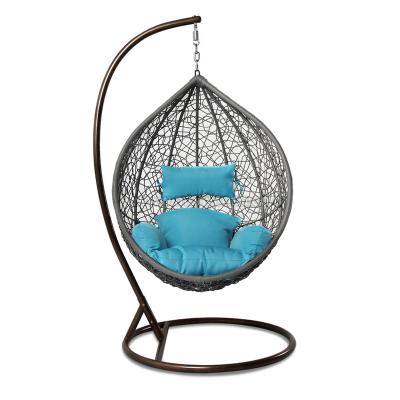 China Outdoor Balcony Rattan Bedroom Furniture Garden Leisure Egg Swing Chair Patio Hanging Basket Chair for sale