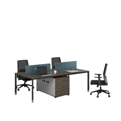 China Expandable Office Furniture, Staff Office 4 Person Desk And Double Chair Combination Simple And Modern Seat for sale