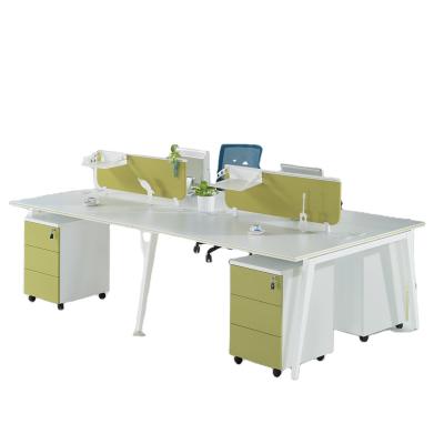 China Adjustable Economic Customized Office Furniture Staff Workstation (Height) 4 Person for sale