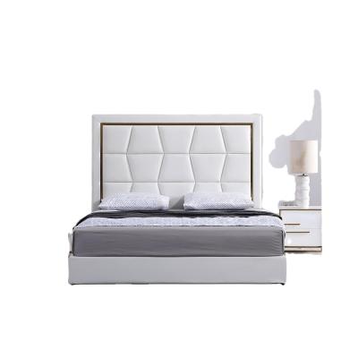 China (Other) Nordic adjustable fabric bed can be disassembled and luxury 1.8m tatami bed master bedroom light washed, simple and modern double bed for sale