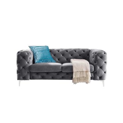 China Sofa New Design Velvet Sectional Sofa Upholstered Chesterfield 1+2+3 Seat Sofa For Living Room for sale