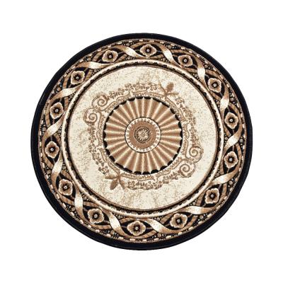 China European Style Woolen Rug Newly Designed Living Room Decoration Floor Round Square Rug With Digital Printed Edge Round Rug Customizable Rug for sale