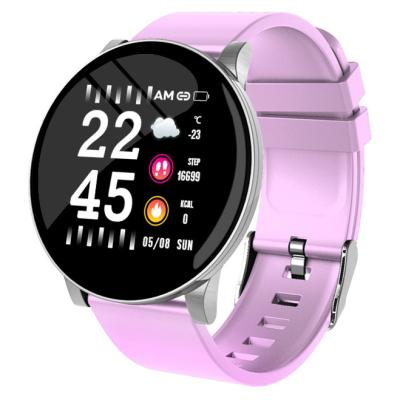 China W8 Touch Screen Round Screen Fitness Track Sport BTMi Wristband Waterproof Smart Watch For Xiaomi for sale