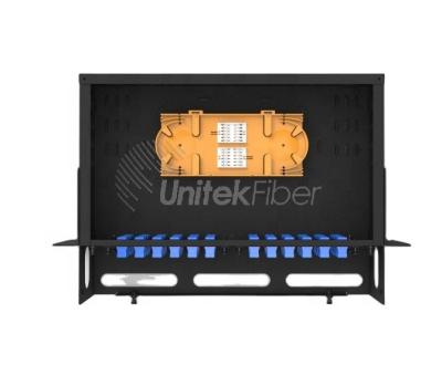 China Telecommunication Port FTTH Subscriber Loop Rack Mount Fiber Optic Patch Panel 12/24/48 for sale