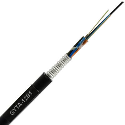 China G652D Outdoor Armored Indoor Horizontal And Vertical Cable 2 To 288 Cores Fiber Optic Cable GYTA Single Mode Underground for sale