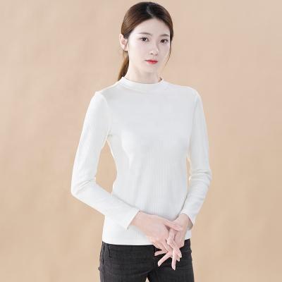 China Anti-Wrinkle Factory Price Women's Winter Casual Long Sleeve Jumper Tops Sweater Cotton Long Shirt Tops for sale