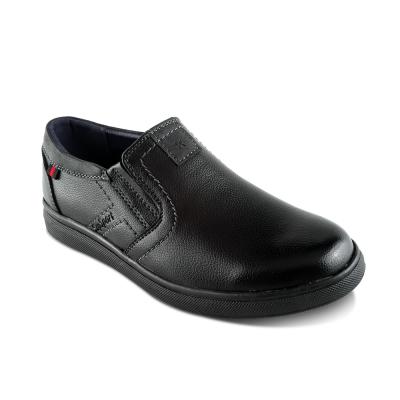 China Anti-Smell Latest Design Black Boys Casual Shoes Leather Loafers for sale