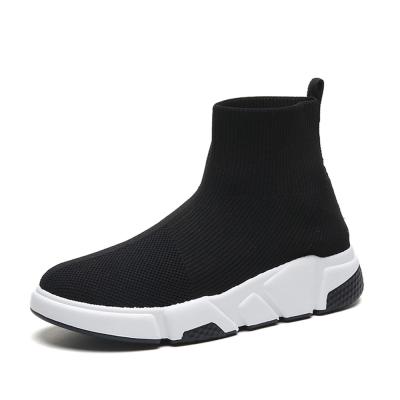 China Anti-Smell Brand Named Women's Platform Black Above Hi Knit Sneakers for sale