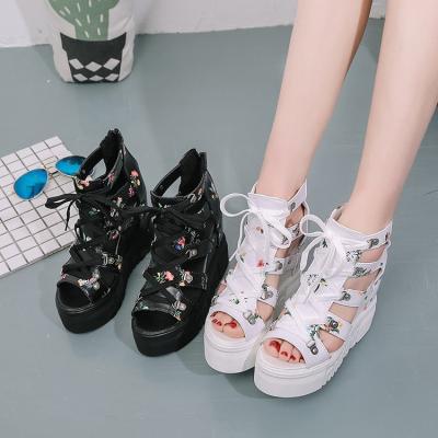 China New Wedge Summer Trend Fashion Non-Slip Rubber Heel Outsole Luxury Ladies Sandals for sale