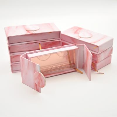 China Factory Direct Supply Recyclable Eyelash Boxes Custom Paper Lash Box Pink Magnetic Lash Packaging for sale