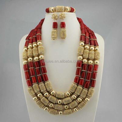 China KJ2403 Nigeria Clothing Design Coral Beads Jewelry Sets For Wedding/Evening Africa Ladies Jewelry for sale